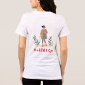 Stilvolle Frau in Frankreich Tri-Blend Shirt (Rückseite)