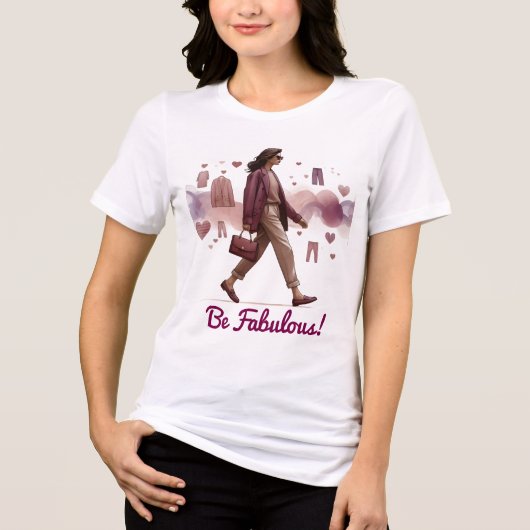 Stilvolle Frau in schicker Kleidung Tri-Blend Shirt (Vorderseite)