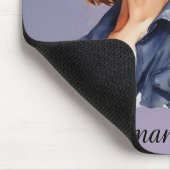 Stilvolle Frau mit einem Hut Mousepad (Ecke)