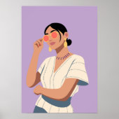 Stilvolle Frau Poster (Vorne)