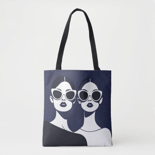 Stilvolle Frauen mit Sonnenbrille Tasche (Vorderseite)