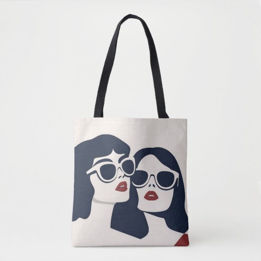 Stilvolle Frauen mit Sonnenbrille Tasche (Vorderseite)