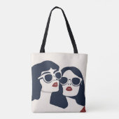 Stilvolle Frauen mit Sonnenbrille Tasche (Rückseite)