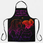 Stilvolle Frauenbindung über GRILLEN Schürze (Vorderseite)