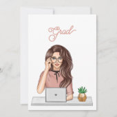 Stilvolle Frauenfeier Moderne Graduate Celebration Einladung (Vorderseite)