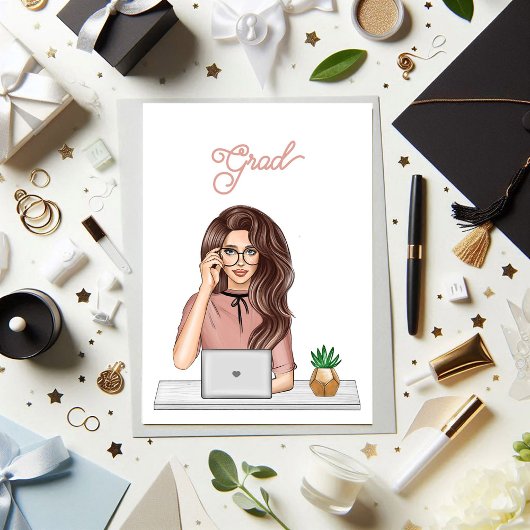 Stilvolle Frauenfeier Moderne Graduate Celebration Einladung