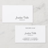 Stilvolle Freehand Script Moderne Elegante Design Visitenkarte (Vorne/Hinten)