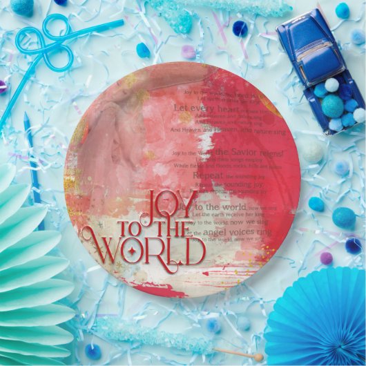 Stilvolle Freude an der Welt Texte Weihnachtslied Pappteller (Party)