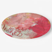 Stilvolle Freude an der Welt Texte Weihnachtslied Pappteller (Schrägansicht)