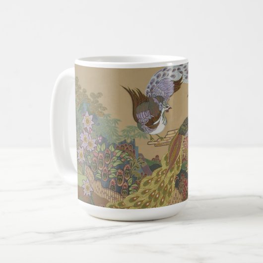 Stilvolle Friedhöfe im Blumengarten Kaffeetasse (Vorderseite Links)