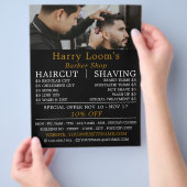 Stilvolle Frisur, Männerwerbung Flyer (Hand)