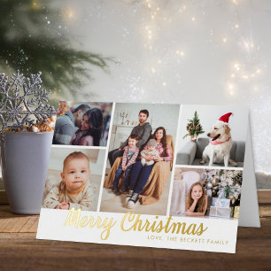 Stilvolle frohe Weihnachten 5 Foto Collage Real