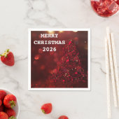 Stilvolle Frohe Weihnachten glücklicher Urlaub 202 Serviette (Beispiel)