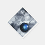 Stilvolle Frohe Weihnachten - Happy Holiday 2016 Serviette (Ecke)