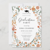 Stilvolle Frühlingsgarten Wildblume Einladung (Vorderseite)