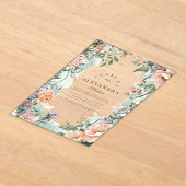 Stilvolle Frühlingsparty für Wildblume Acryleinladungen (Ablage )