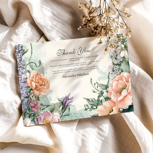 Stilvolle Frühlingsparty für Wildblume Dankeskarte