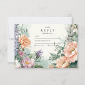 Stilvolle Frühlingsparty für Wildblume RSVP Karte (Vorderseite)