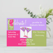 Stilvolle Fun Anniversary-Party Einladung (Stehend Vorderseite)