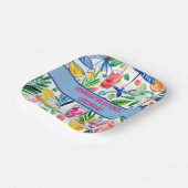 Stilvolle Fun farbenfrohe Sommergratulation Pappteller (Gewinkelt)