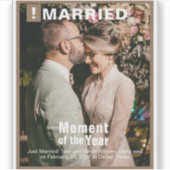 Stilvolle Fun Foto hinzufügen Custom-Cut Vinyl Sti Aufkleber (Vorderseite)