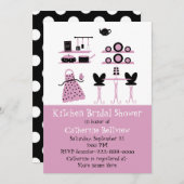 Stilvolle Fun Kitchen Bridal Dusche Einladung (Vorne/Hinten)
