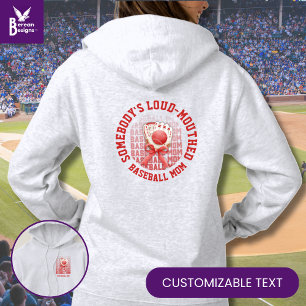Stilvolle Fun LOUD MOUTHED BASEBALL MAMA Hoodie