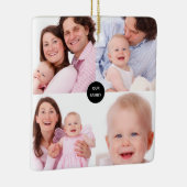 Stilvolle Fünf-Familien-Fotocollage-Namen Keramikornament (Rechts)