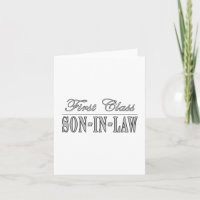 Stilvolle Funny Gifts : First Class Son in Law