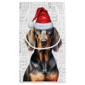 Stilvolle Funny Tan und Black Coonho Weihnachten Kleine Geschenktüte (Rückseite)