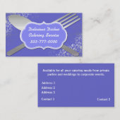 Stilvolle Gabel & Spoon Food Service Business Card Visitenkarte (Vorne/Hinten)