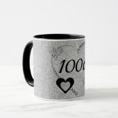 Stilvolle Geburtstagsfeier Tasse 100. (Vorderseite Links)