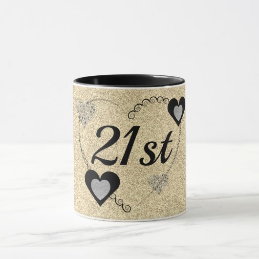 Stilvolle Geburtstagsfeier Tasse 21. (Zentrum)