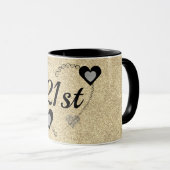Stilvolle Geburtstagsfeier Tasse 21. (VorderseiteRechts)
