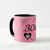 Stilvolle Geburtstagsfeier Tasse 30. (Vorderseite Links)