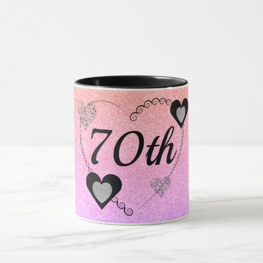 Stilvolle Geburtstagsfeier Tasse 70. (Zentrum)