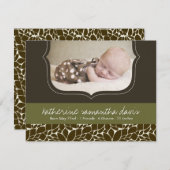 Stilvolle Geburtstagskarte Ankündigung (Vorne/Hinten)