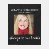 Stilvolle Gedenkfeier für das Schwarze Foto Fleecedecke (Vorderseite)