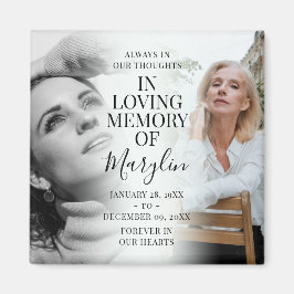 Stilvolle Gedenkstätte vor und nach dem Foto halte Magnet