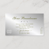 Stilvolle, gelbe, glänzende Diamanten mit Logo Visitenkarte (Rückseite)