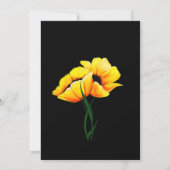 Stilvolle gelbe Poppies Bridal Dusche Einladung (Rückseite)