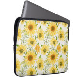 Stilvolle gelbe Sonnenblumen Muster Notebook-Ärmel Laptopschutzhülle (Vorne Rechts)