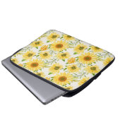 Stilvolle gelbe Sonnenblumen Muster Notebook-Ärmel Laptopschutzhülle (Vorne Knopf)