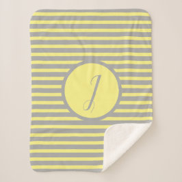 Stilvolle gelbe Streifen J Monogram-Schraubenleder Sherpadecke