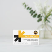 Stilvolle Gelbe Taxifahrten Taxi Taxifahrer Visitenkarte (Stehend Vorderseite)