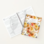 Stilvolle gelbe Wasserfarbe Blumenrezeptur  Notizblock (Innenseite)