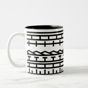 Stilvolle Gemusterte Tasse - zeitgenössische Geome