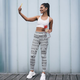 Stilvolle Geo Line Art Leggings