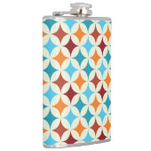 Stilvolle Geometrie: Vintages nahtloses Muster Flachmann (Rechts)