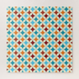 Stilvolle Geometrie: Vintages nahtloses Muster Puzzle